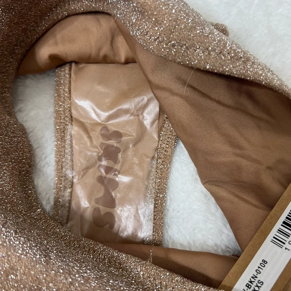 Skims Glitter Swim Mis Waist Bikini Bottoms Sienna Size XXS